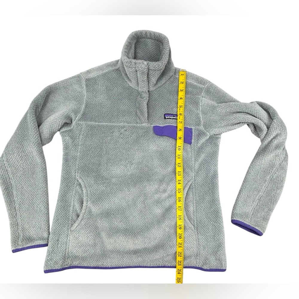 Patagonia | Re-Tool Snap-T Fleece Pullover | Tailored Grey/Purple | Size Medium - Picture 9 of 9